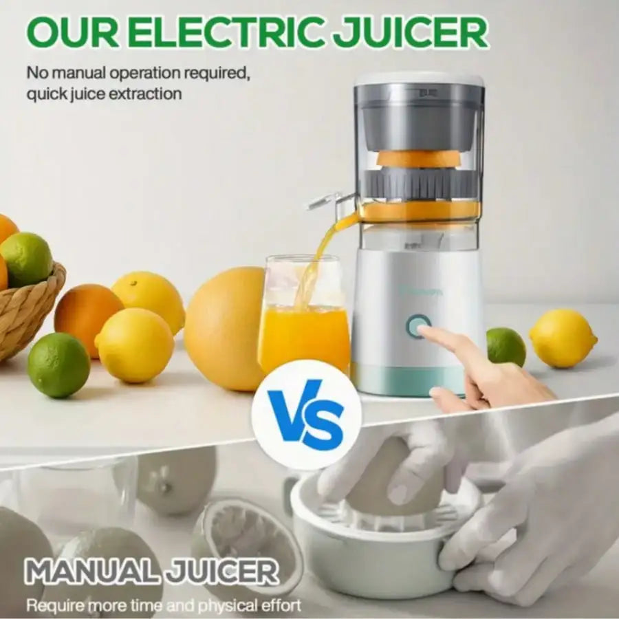 Portable USB Electric Juicer, One-Touch Start - Orange Juicer/Lemon Juicer - Compact Portable Orange, Lemon, And Fruit Blending Cup, Perfect For Vegetable Juices, Fruit Juices, And Smoothies. Travel-Friendly Design Ideal For Parties  Make Fresh Juices