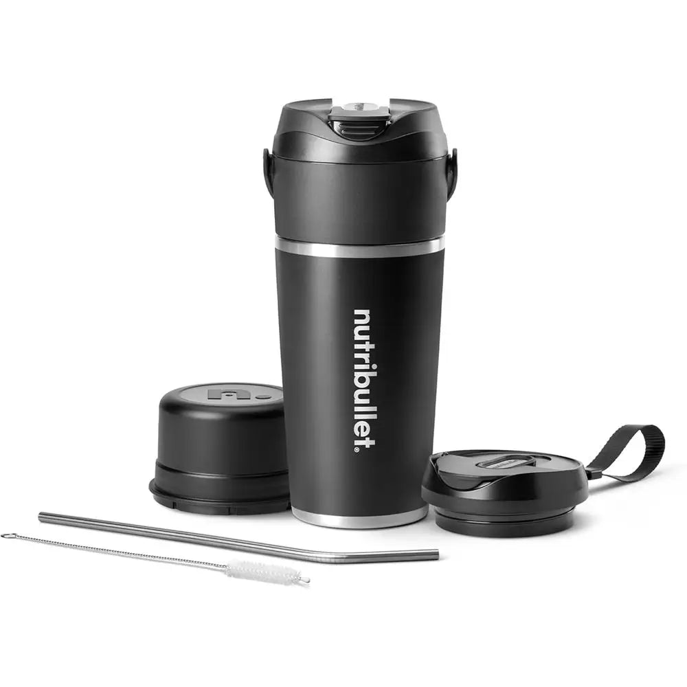 Portable Blender with Insulated Cup, Cordless, Black